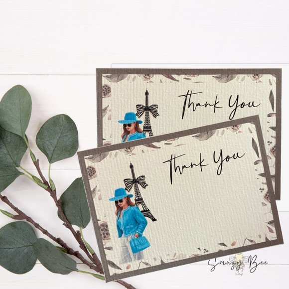 Elegant Fashion Feminine Business Thank You  Card - Picture 2 of 14